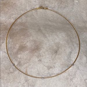 I Reiss 14k Yellow Gold and Diamond necklace